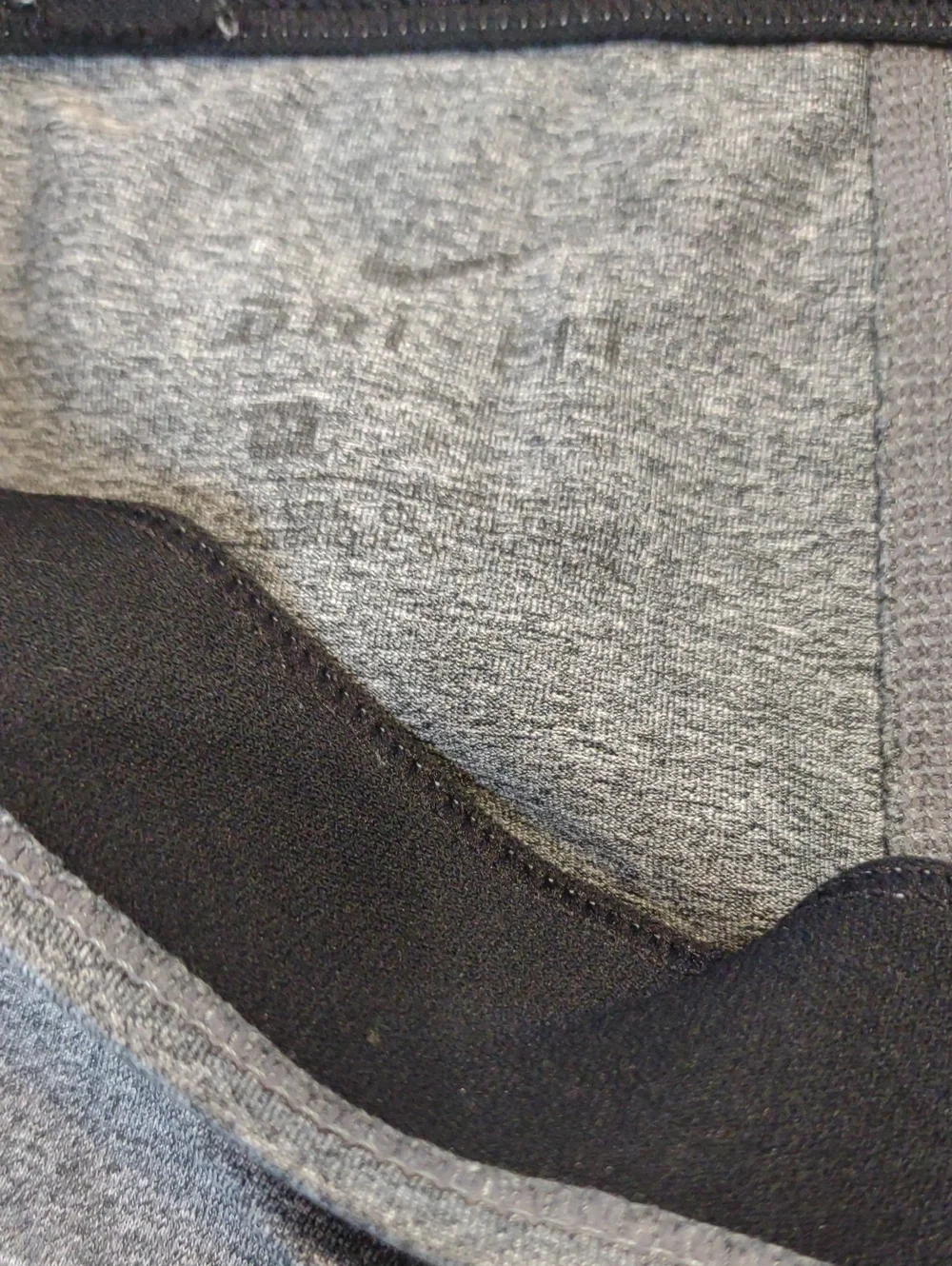 Nike Pro Women's Dri-fit Warm Training Grey w/ Black Tight Fit Mid-Rise Leggings